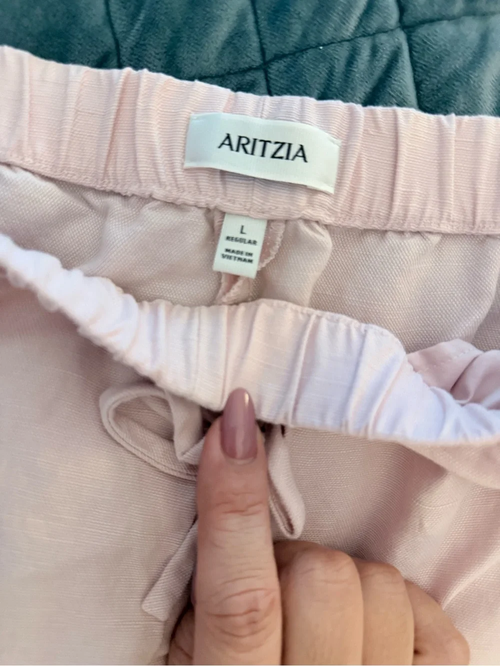 Aritzia Cruise linen Poetic Pink size L NWOT